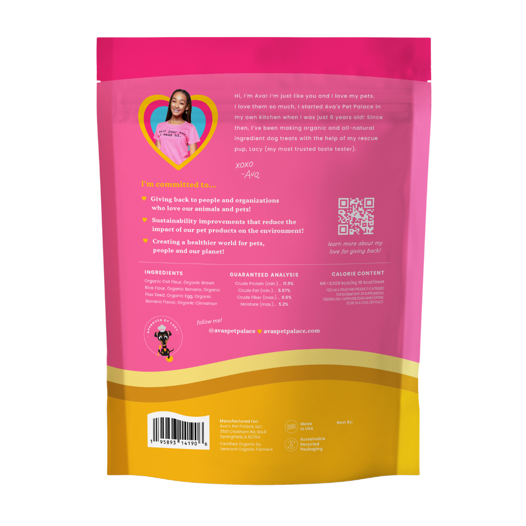 Ava's Pet Palace Organic Dog Treat Bag - Bundle 3 Flavors Bags