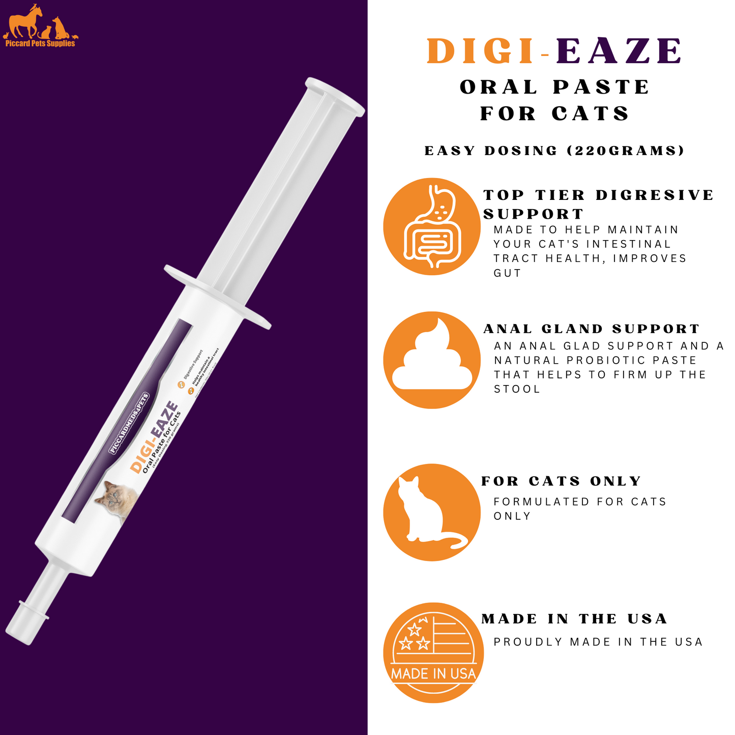 Digi-Eaze Probiotic Paste for Cats - Easy Dose Dosing Gel