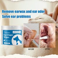 Pet Finger Wipes, Ear Care Finger Cover Ear Wax Ear Mite