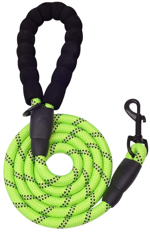 6 FT Dog Leash for Large and Medium Dogs-Green Set of 5