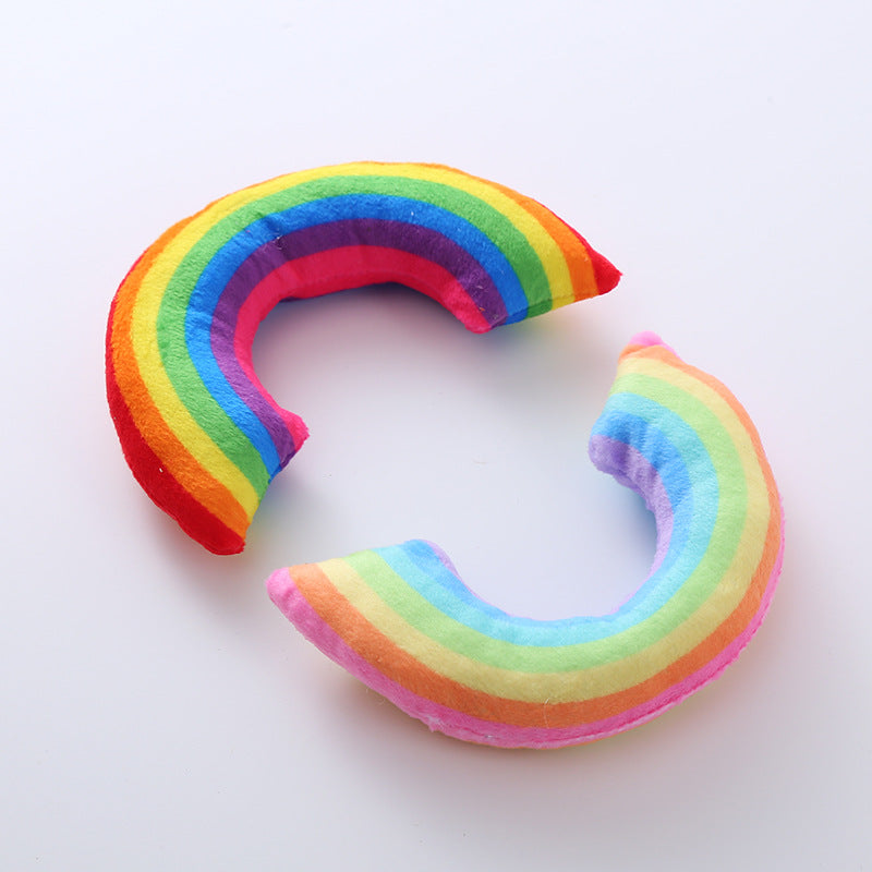 Pet Supplies Cat Toy Rainbow Bridge Pillow with Catnip and Cat Mint - Purrfect Pet Kingdom