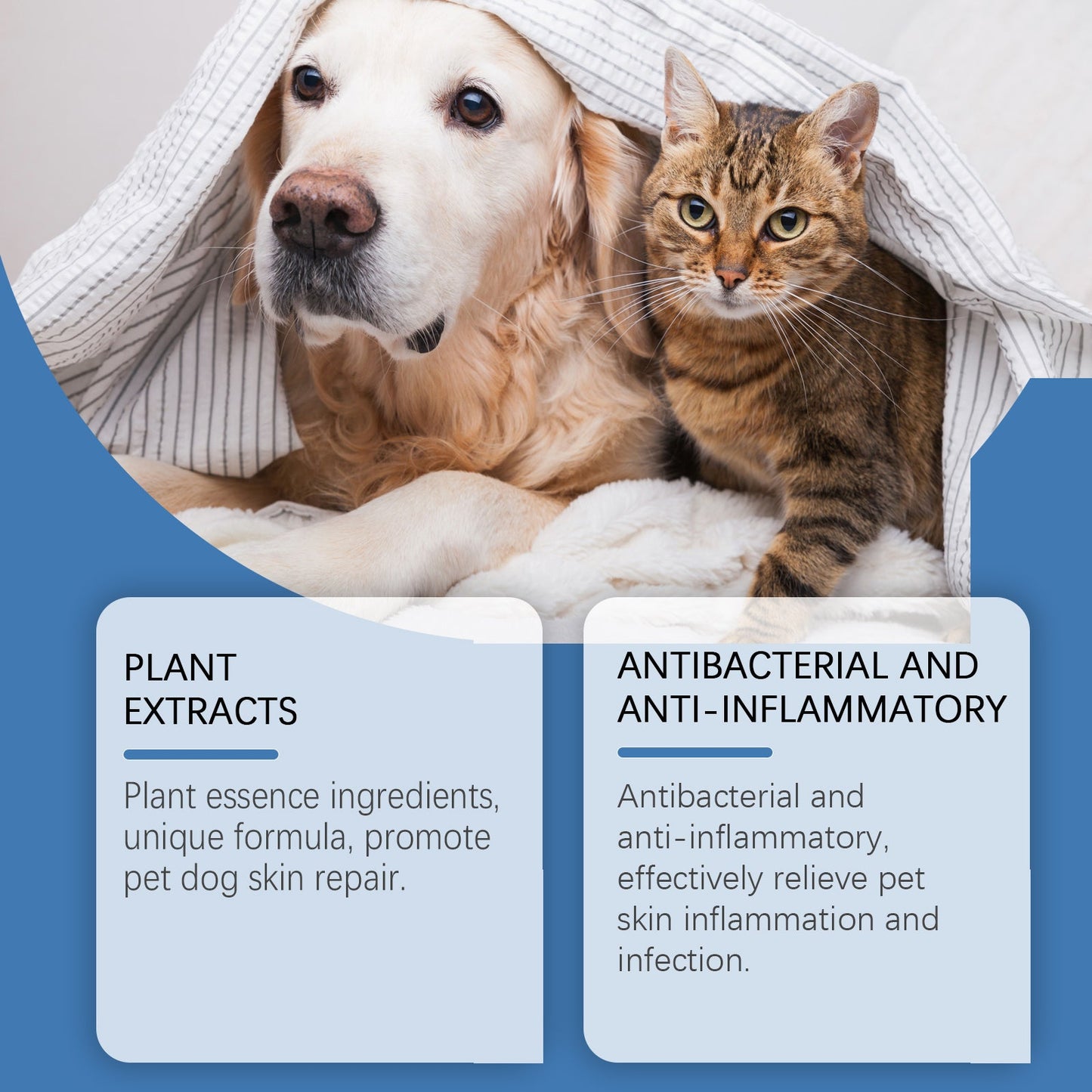 Pet Fur Care Spray Pet cat and dog fur gentle cleaning care fur Bright shine