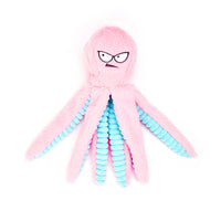 Octopus - shaped indestructible plush dog toy, squeaky &