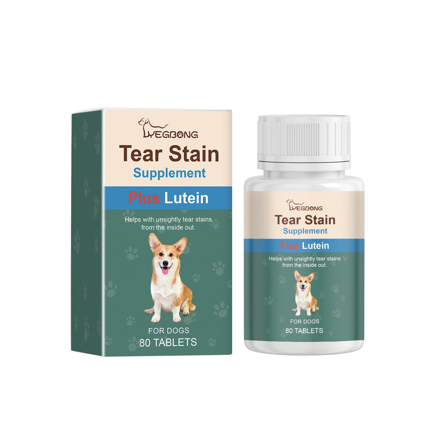 Tear-Stained Eye Care Tablet For Dogs To Gently Clean Tear-Stained Eye Stains For Pet Dogs