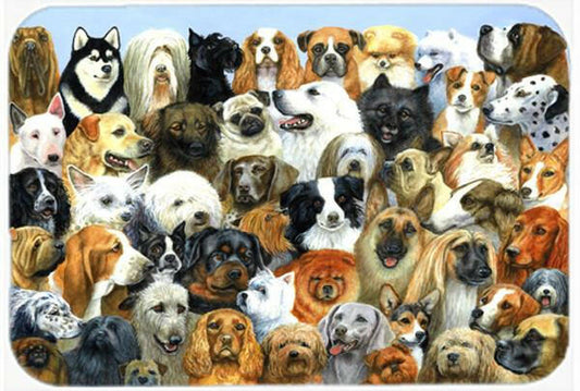 Fifty One Dogs Glass Cutting Boards – Durable, Decorative Kitchen Art Large BDBA0441LCB