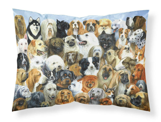 Fifty One Dogs Fabric Standard Pillowcase – Artistic Decorative Front, White Back BDBA0441PILLOWCASE