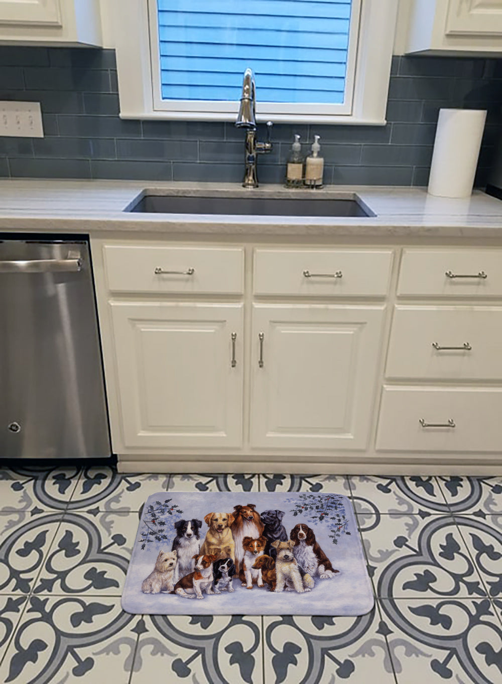 Winter Dogs Machine Washable Memory Foam Mat