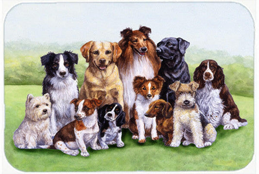 Springtime Dogs Glass Cutting Boards – Durable, Decorative Kitchen Art Large BDBA316BLCB