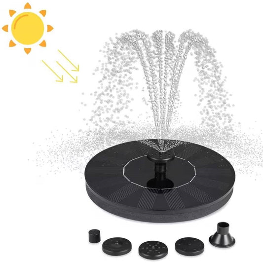 Solar Powered Birdbath to Water Fountain Kit with 4 Nozzle