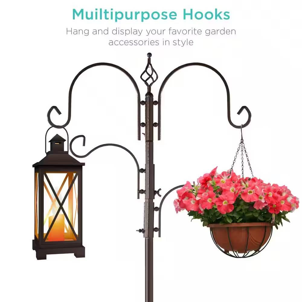 Bird Feeder Set – Bronze Metal Stand with Suet & Water Bowl