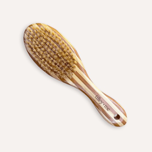 Two - Sided Pet Brush – Bristle & Wire for Shedding & Detangling - Pet Grooming Brush - Tilley + Me