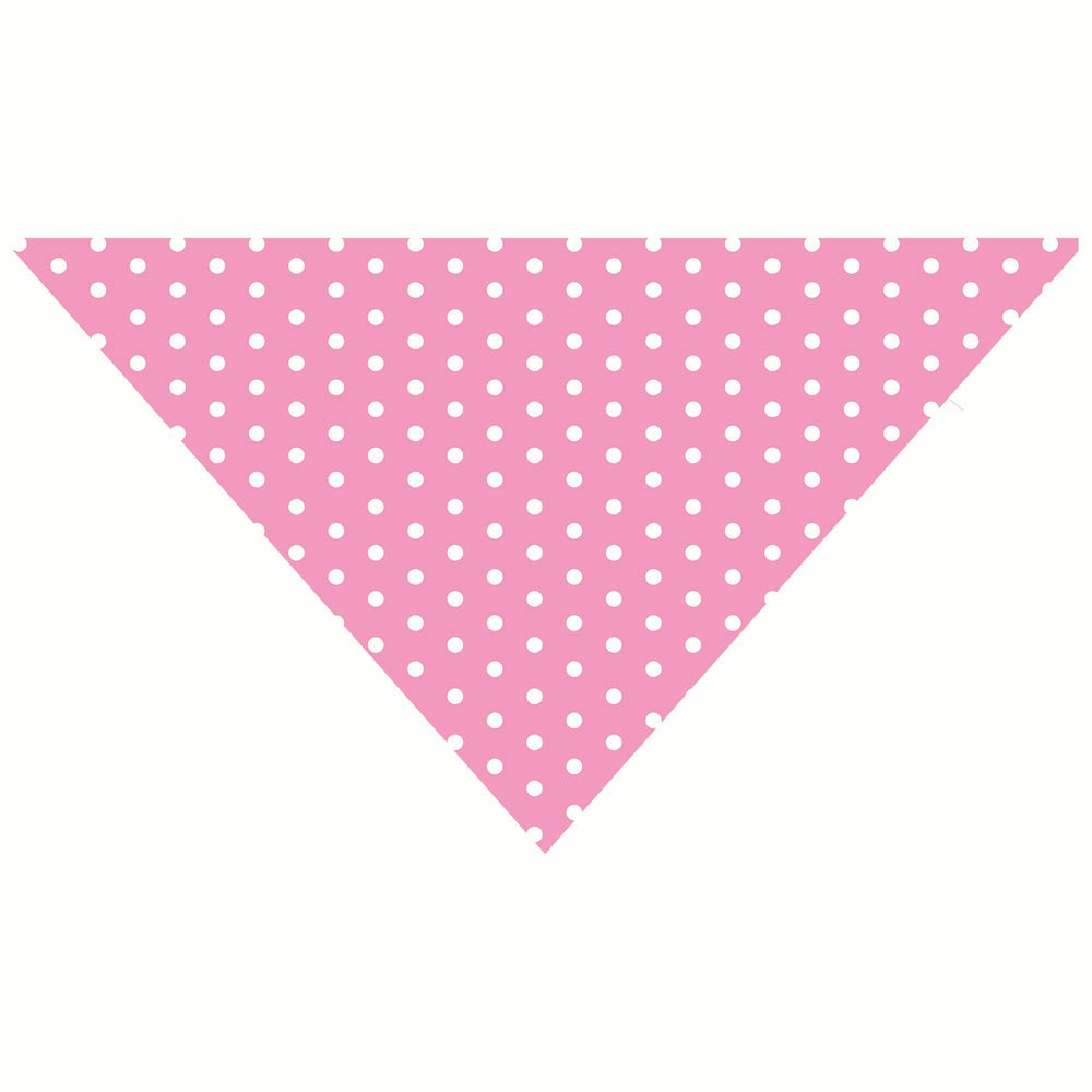 New Pink Polka Dot Dog Bandana