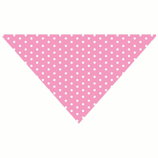New Pink Polka Dot Dog Bandana