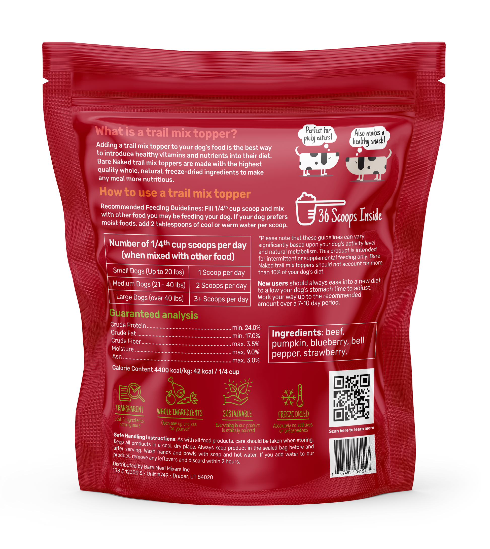 Beef Mix - 12oz - Bare Naked Pet Treats - Bare Naked Pet Co.