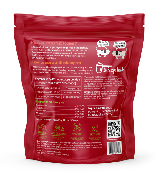 Beef Mix - 12oz - Bare Naked Pet Treats - Bare Naked Pet Co.