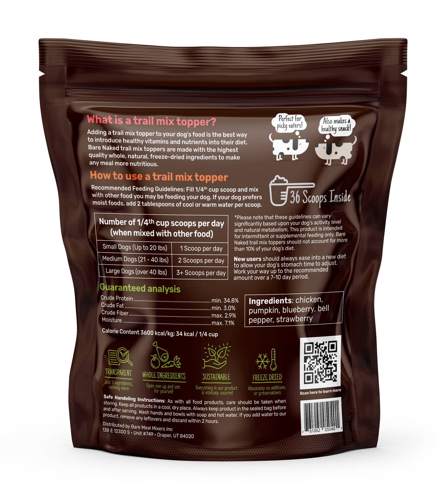 Chicken Mix - 12oz - Bare Naked Pet Treats - Bare Naked Pet Co.