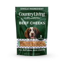 Country Living 4” x 4” Beef Cheek Chip Dog Treats – Chicken