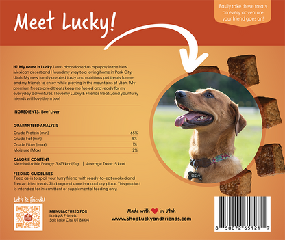 Lucky & Friends Beef Liver Dog Treat - Lucky & Friends