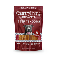 Country Living 4”-7” Beef Backstrap Tendon Dog Chews – 5