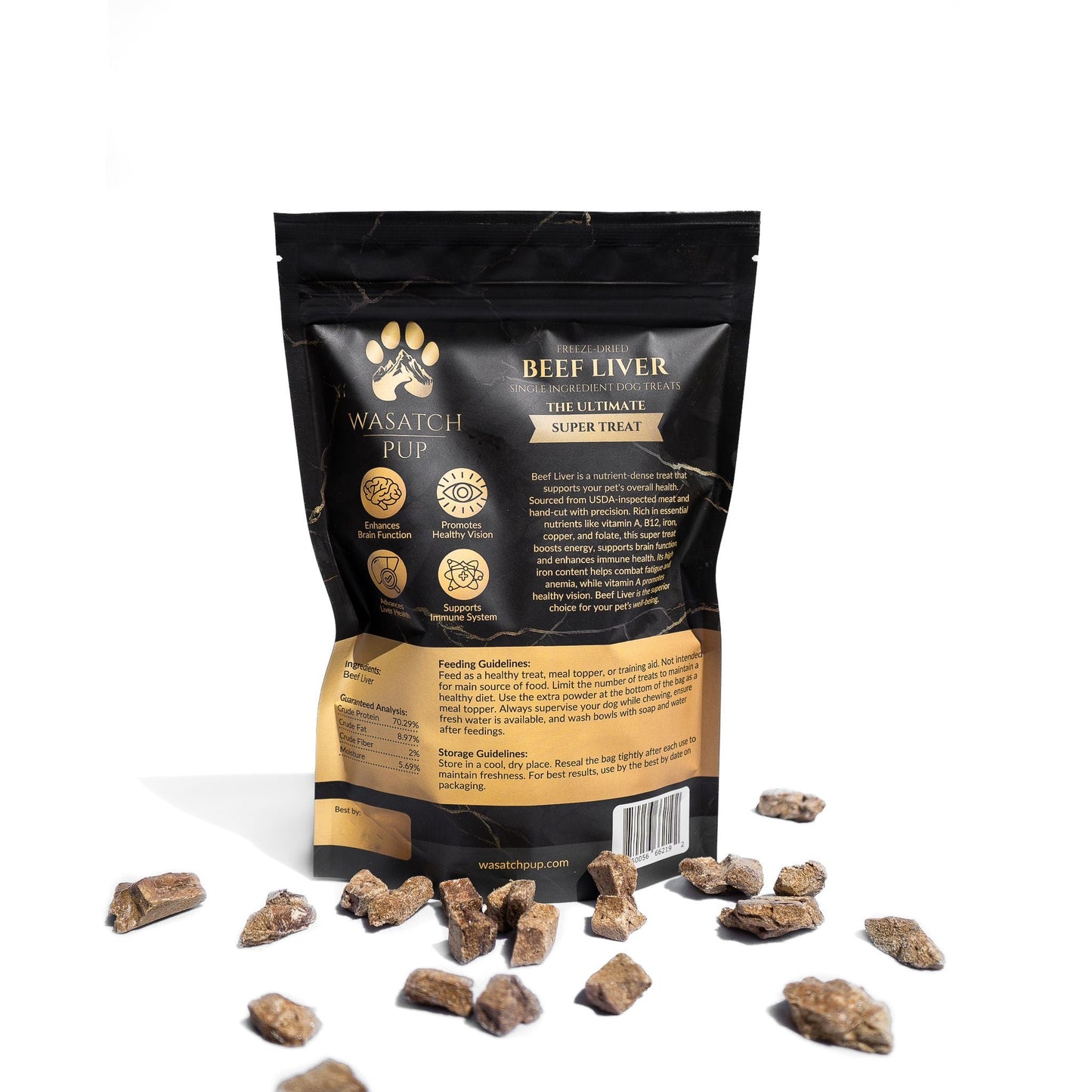 Freeze - Dried Beef Liver | Single Ingredient Dog Treats - Wasatch Pup