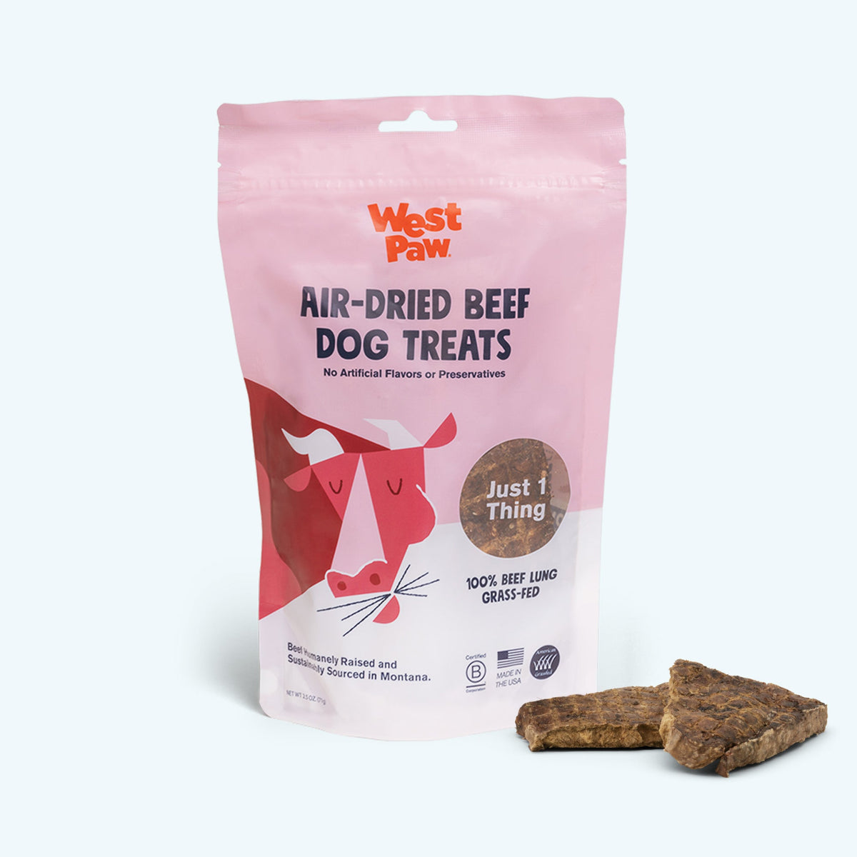 Dog Treats Beef Lung Natural Protein Reward Chews - detail view