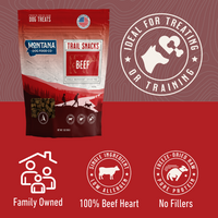 Beef Heart Freeze-dried Raw Trail Snacks (Treats) for Dogs