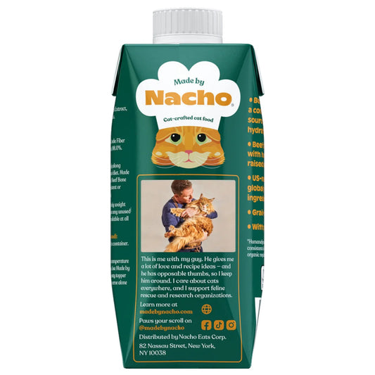 Made By Nacho Beef Bone Broth Topper (11oz) - Cat Food Topper - The Family Pet