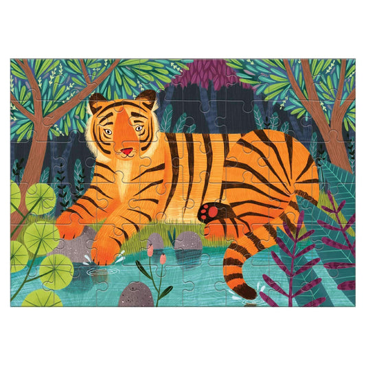 Bengal Tiger 48 Piece Mini Jigsaw Puzzle Mudpuppy