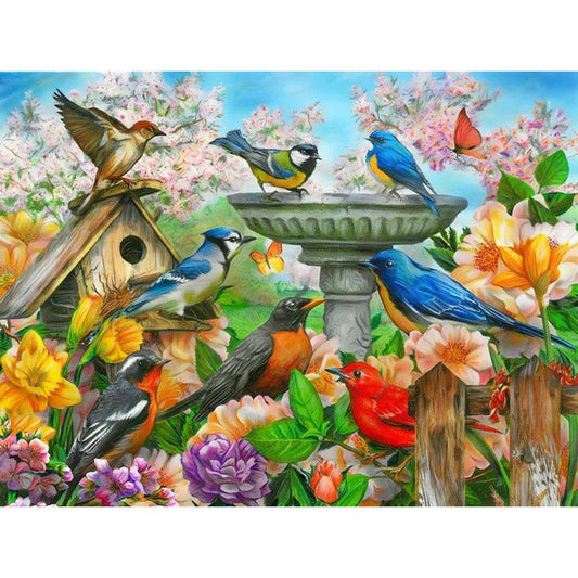 Bird Bath 500 Piece Jigsaw Puzzle Springbok