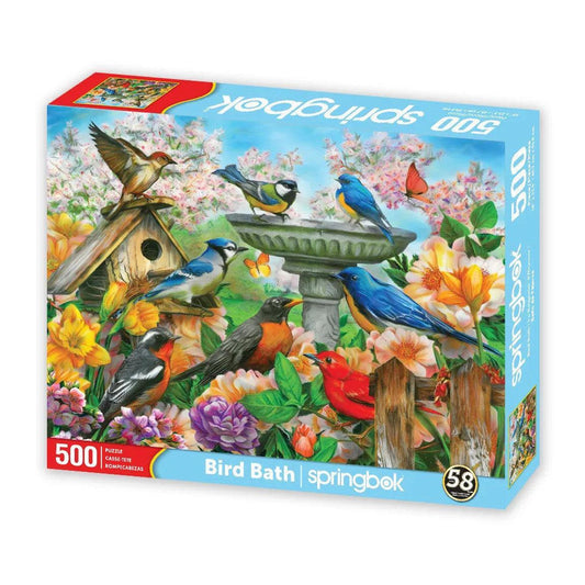 Bird Bath 500 Piece Jigsaw Puzzle Springbok