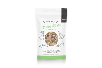 Green Juju Freeze Dried Bison Liver Trainer Treats (3OZ)