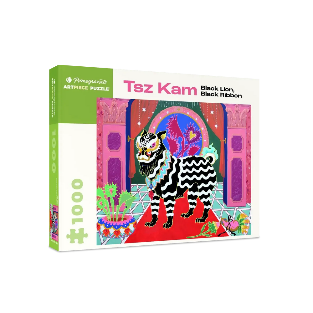 Black Lion, Black Ribbon 1000 Piece Jigsaw Puzzle Pomegranate
