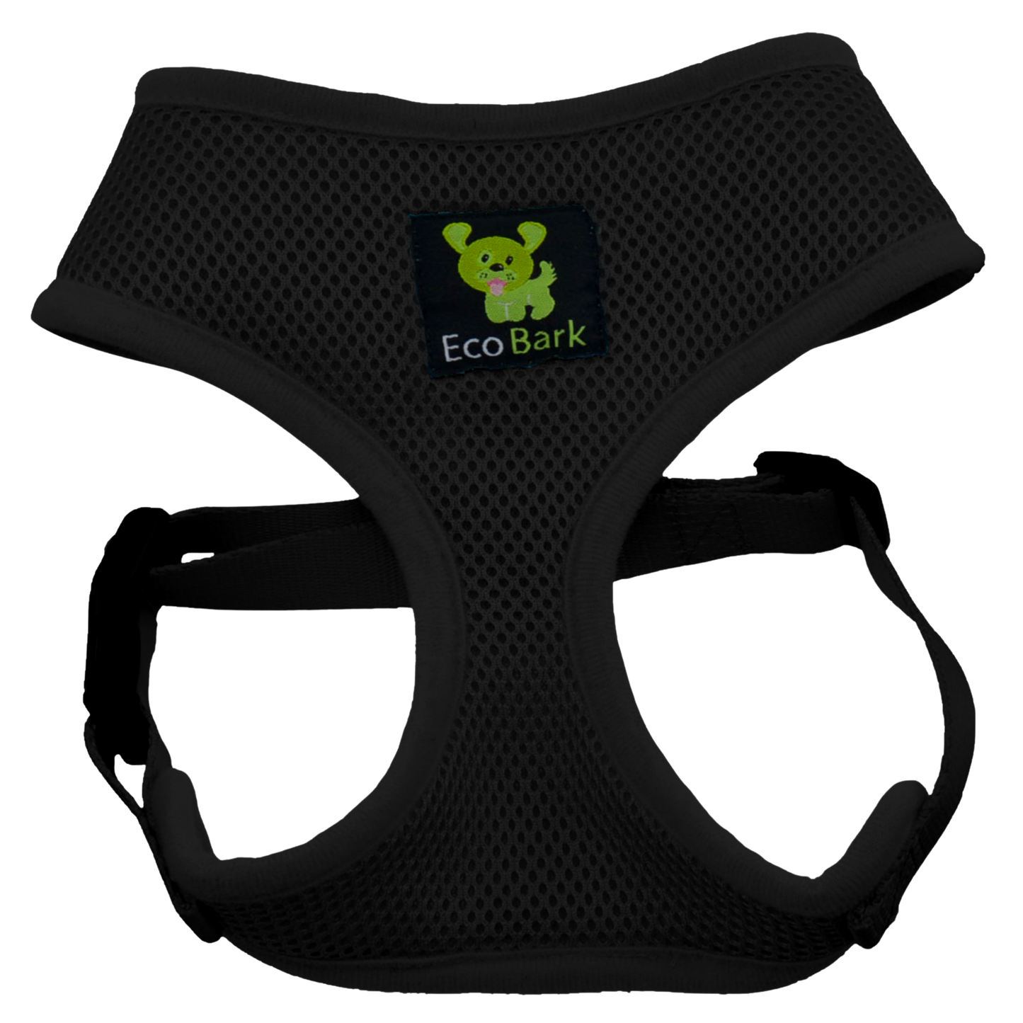 EcoBark Black Dog Harness - Over-the-Head Dog Vest Halter