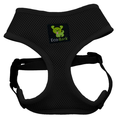 EcoBark Black Dog Harness - Over-the-Head Dog Vest Halter
