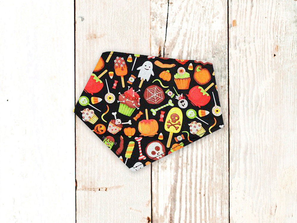 Dog Bandana Halloween Candy Trick Or Treat Pet Scarf