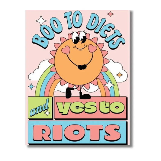 Boo To Diets, & Yes To Riots 500 Piece Jigsaw Puzzle Fun Club