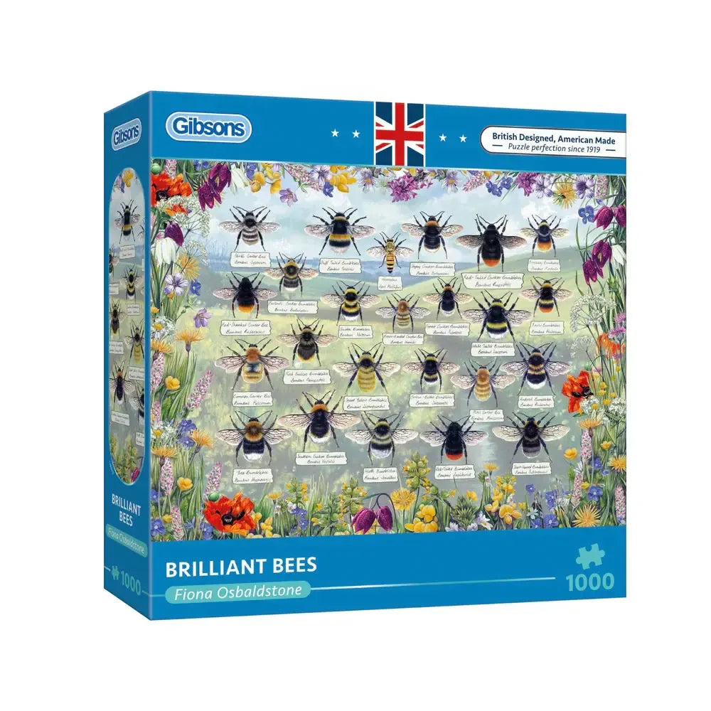 Brilliant Bees 1000 Piece Jigsaw Puzzle Gibsons