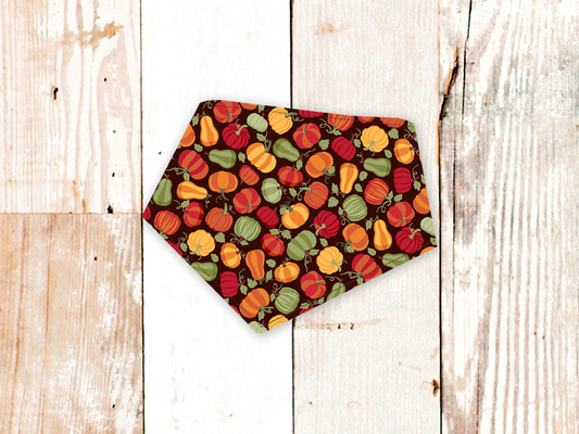 Dog Bandana Fall Pumpkins Autumn Harvest Pet Scarf