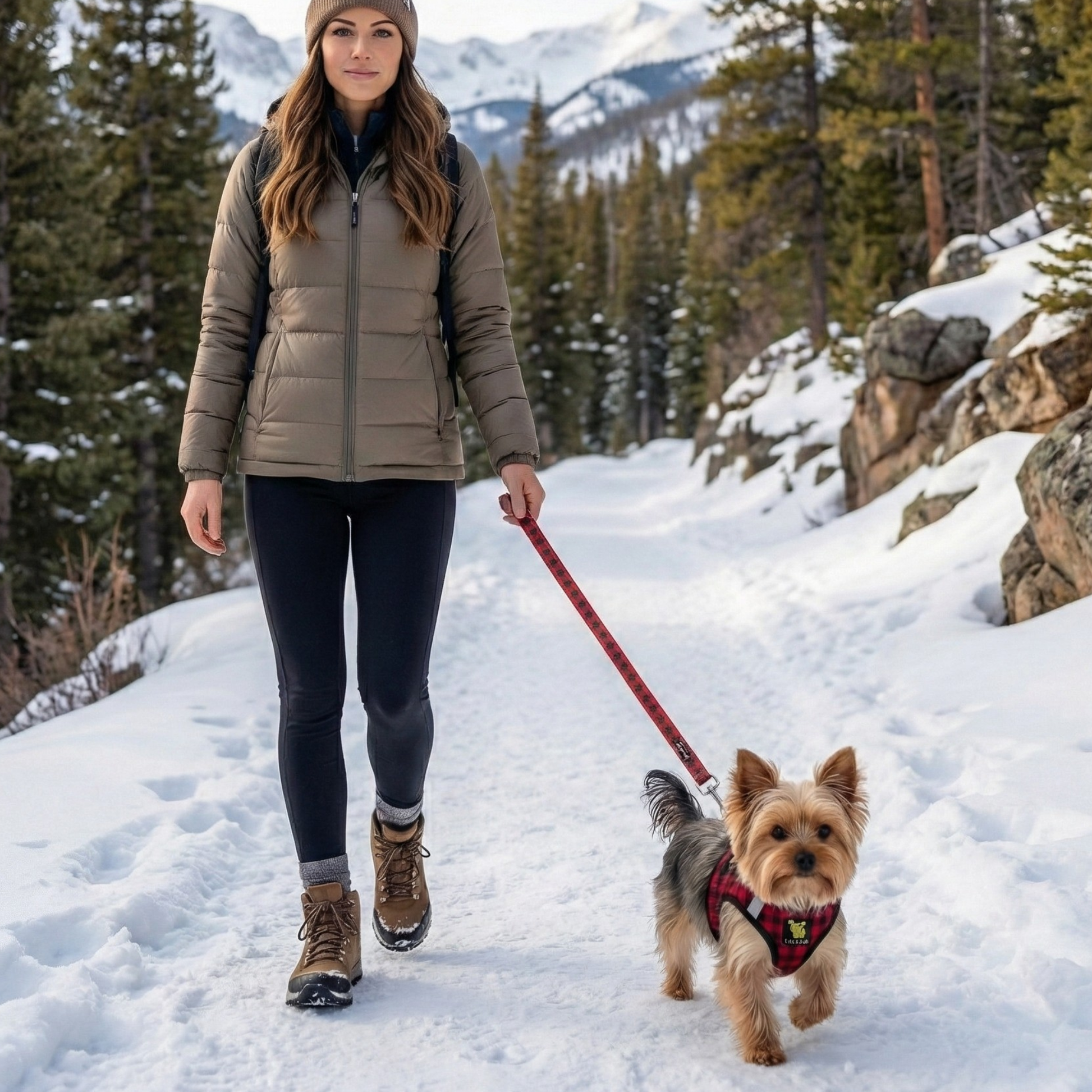 Dog Harness EcoBark Step In Harness XXXS to Small Breeds- - lifestyle product image for dog harness