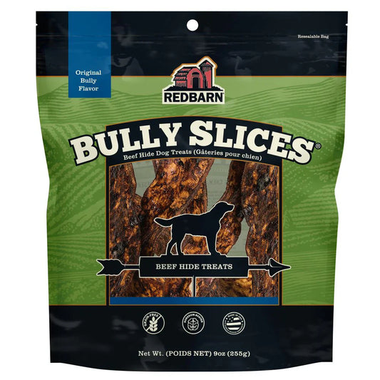 Bully Dog Chews Slices Natural Cowhide 9oz USA 🦴
