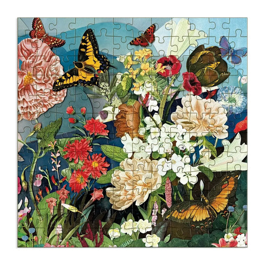 Butterfly Blossoms 144 Piece Wood Jigsaw Puzzle Galison