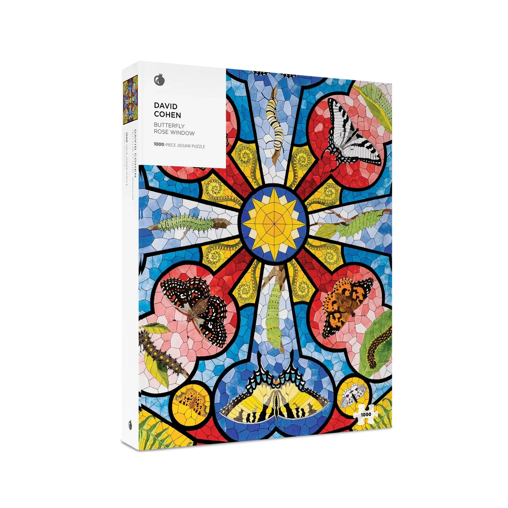 Butterfly Rose Window 1000 Piece Jigsaw Puzzle Pomegranate