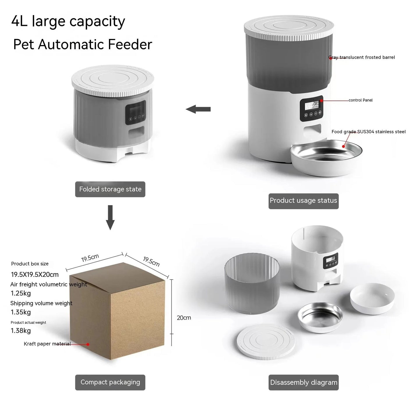 Royal Smart Automatic Pet Feeder Programmable Voice 👑