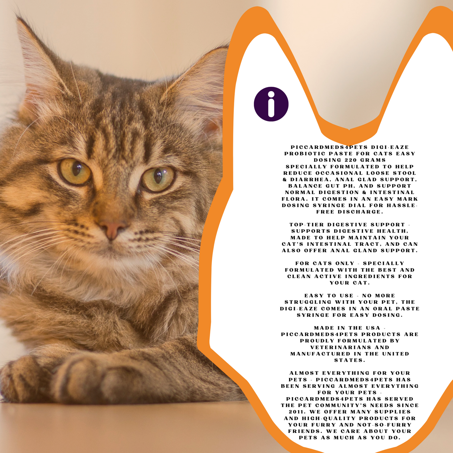 Digi-Eaze Probiotic Paste for Cats - Easy Dose Dosing Gel