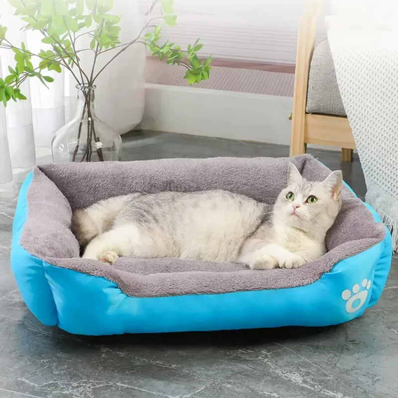 New, soft, and cozy fleece pet bed. Waterproof bottom. Suitable for small, medium & large pets. Keeps pets warm. - Purrfect Pet Kingdom