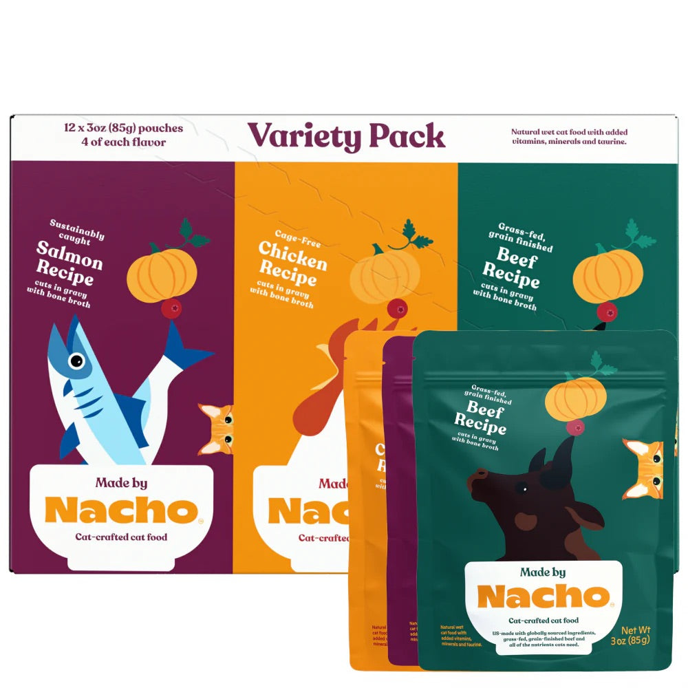 Made By Nacho Cuts In Gravy Variety Pack 12ct (3oz) - Wet Cat Food - The Family Pet