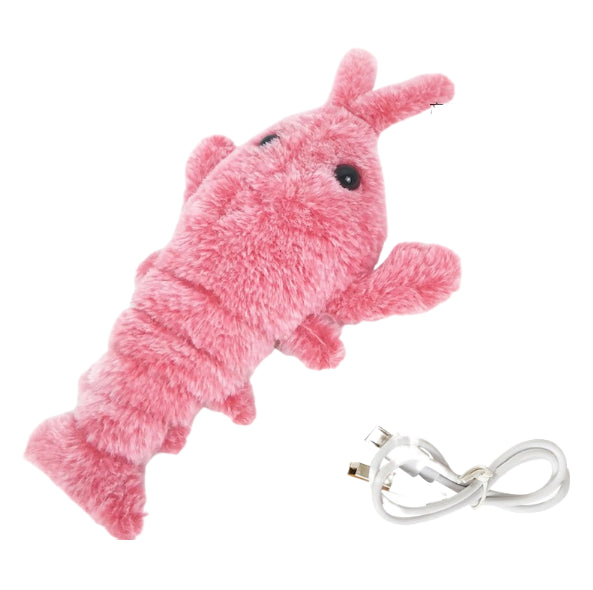 Pet Toy Gravity Jumping Shrimp Electric Simulation Lobster USB Charging Teasing Dog Cat Self Fun Soothing Tool