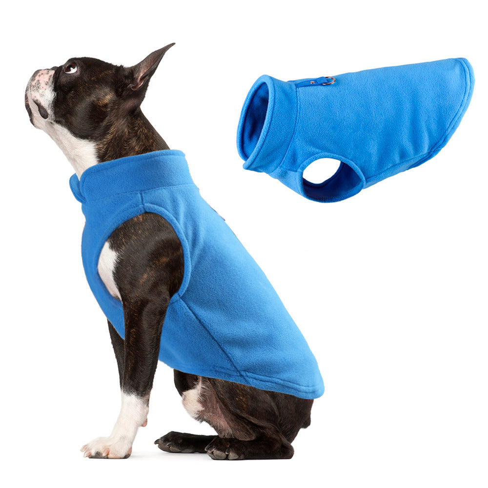 Dog clothing thickened solid color fleece pet dog supplies - Purrfect Pet Kingdom