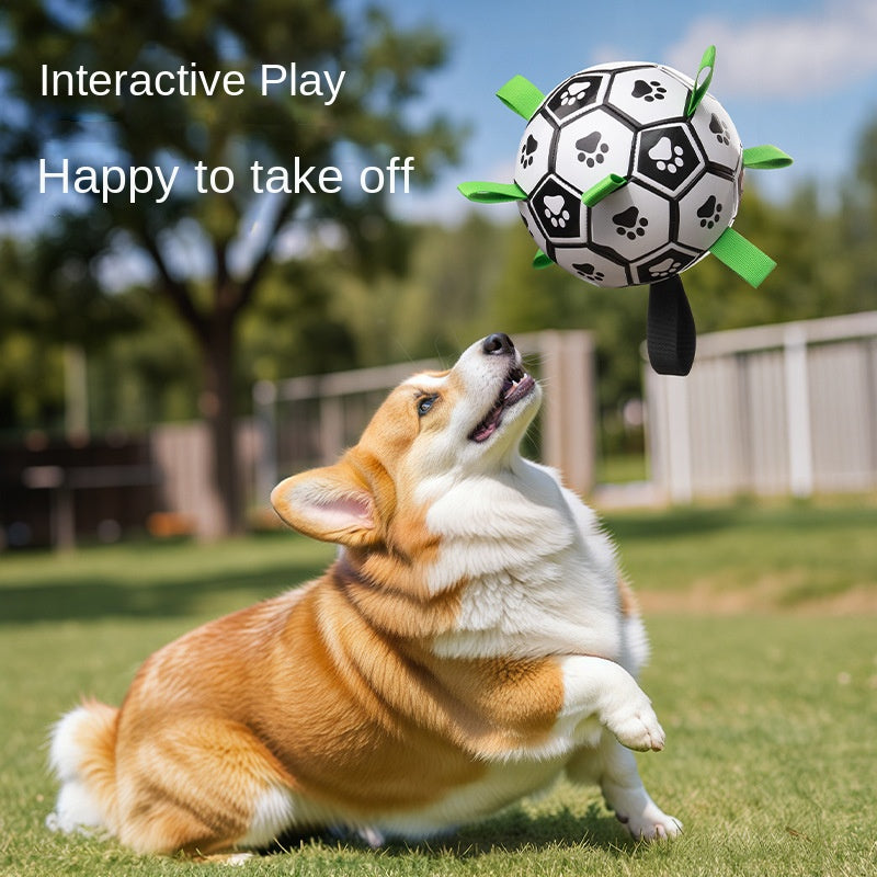 Dog Toy Ball For Teeth Cleaning And Durable Chewing Dog Soccer Ball For Outdoor Use - Purrfect Pet Kingdom