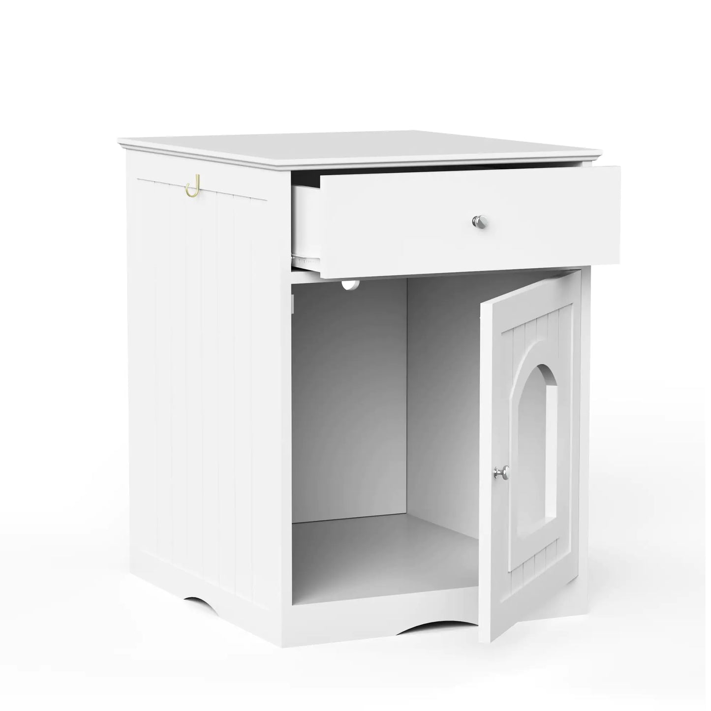 Royal Wooden Pet House Litter Box With Drawers 🏠👑